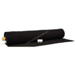 Dekomolton 130cm (flanel) 9999 zwart rol 60m1