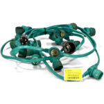 Prikkabel B22 bajonet groen 5m