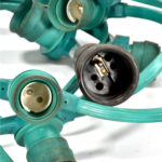 Prikkabel B22 bajonet groen 5m - Afbeelding 2