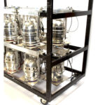 6x fourbar PAR64 chroom in meatrack - Afbeelding 2