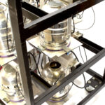 6x fourbar PAR64 chroom in meatrack - Afbeelding 3