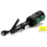 TS Electronic verdeeldoos 4v. grondspies zwart