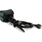 TS Electronic verdeeldoos 4v. grondspies zwart vierkant - Afbeelding 2