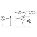 Penn Elcom vlakke hoek groot 3-beens 2-gats - Afbeelding 3