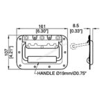 Penn Elcom inbouwhandgreep terugveer medium - Afbeelding 2