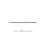 Kabelbinder ZWART 4,5 x 300mm, 100st.