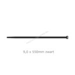Kabelbinder ZWART 9,0 x 550mm, 100st.