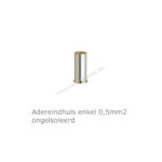 Adereindhuls enkel 0,5mm2, L=6mm, ongeïsoleerd, 100st