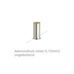 Adereindhuls enkel 0,75mm2, L=6mm, ongeïsoleerd, 100st