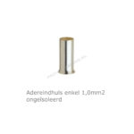 Adereindhuls enkel 1,0mm2, L=6mm, ongeïsoleerd, 100st