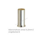 Adereindhuls enkel 6,0mm2, L=12mm, ongeïsoleerd, 100st
