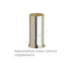Adereindhuls enkel 10mm2, L=18mm, ongeïsoleerd, 100st