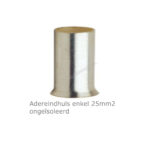 Adereindhuls enkel 25mm2, L=18mm, ongeïsoleerd, 50st