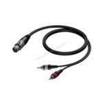 Procab CAB704/3 XLR female - 2x RCA 3m