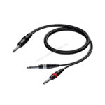 Procab CAB721/3 6,3mm jack stereo - 2x 6,3mm jack mono 3m