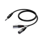 Procab CAB733/1,5 6,3mm jack stereo - 2x XLR male 1,5m