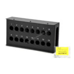 Stagebox staal zwart 16x D-size