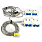 Break-out 2x + kabel L=4+4m grijs