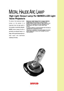 Barco R9829130 575W MH arc lamp 5000/5100 series - Afbeelding 4
